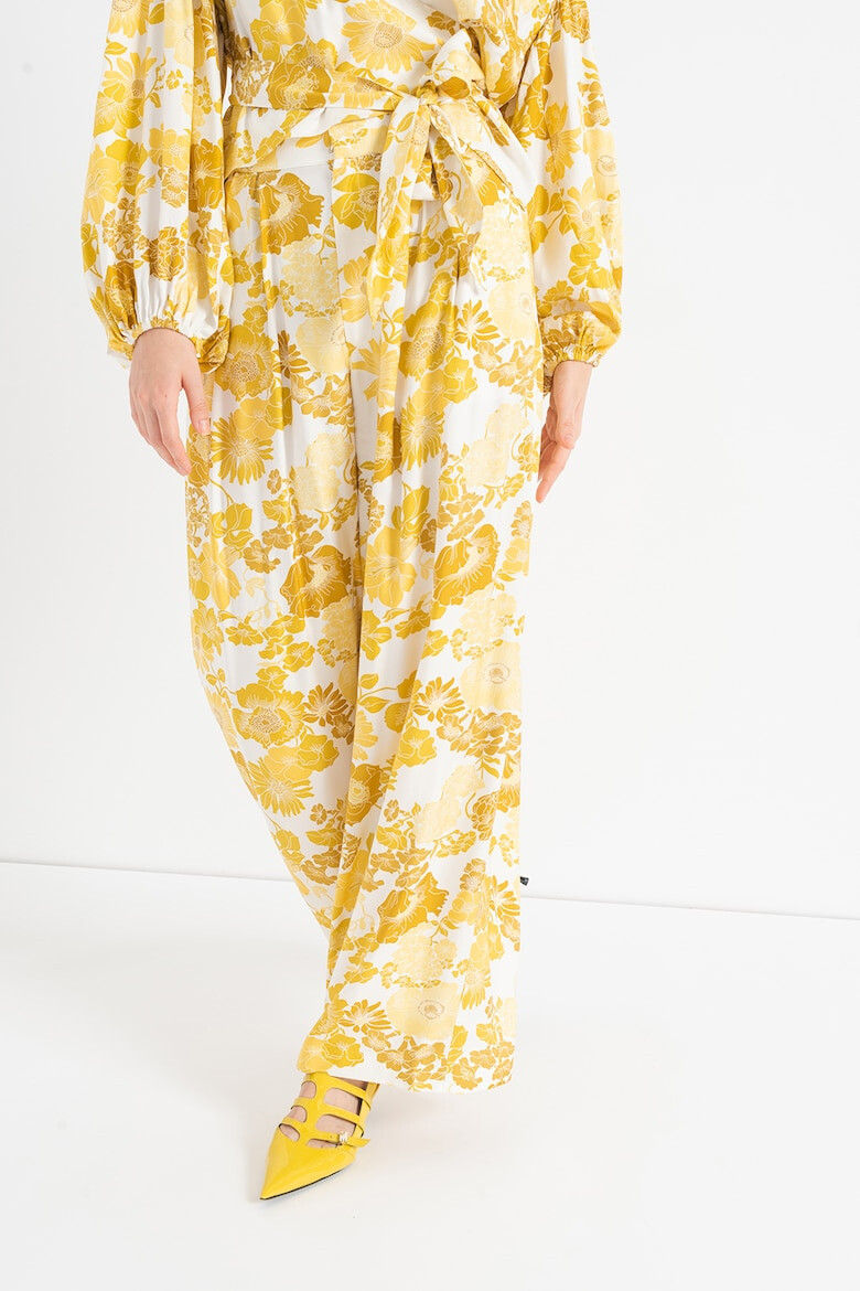 Ted Baker Pantaloni cu talie inalta si model floral Ideline - Pled.ro