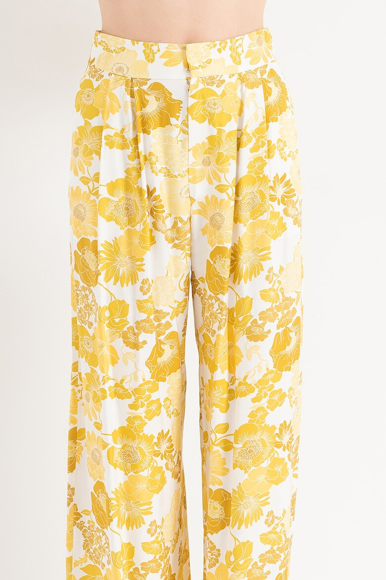 Ted Baker Pantaloni cu talie inalta si model floral Ideline - Pled.ro