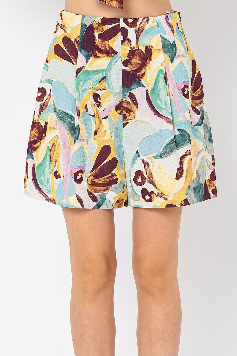 Ted Baker Pantaloni scurti cu talie inalta si model abstract Quinzz - Pled.ro