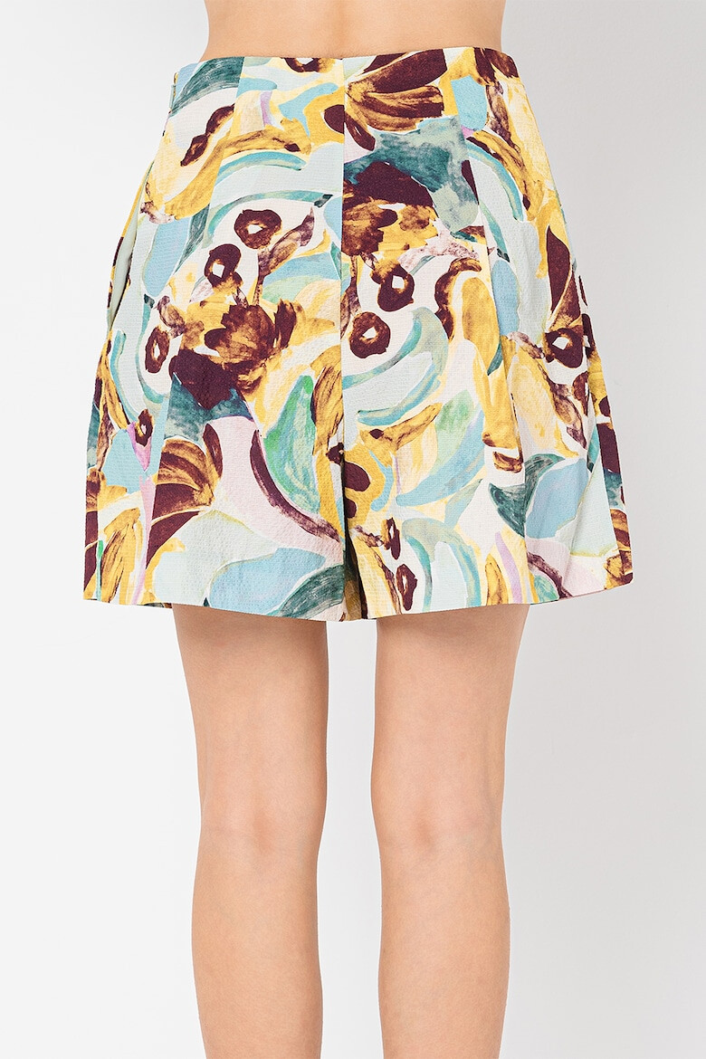 Ted Baker Pantaloni scurti cu talie inalta si model abstract Quinzz - Pled.ro