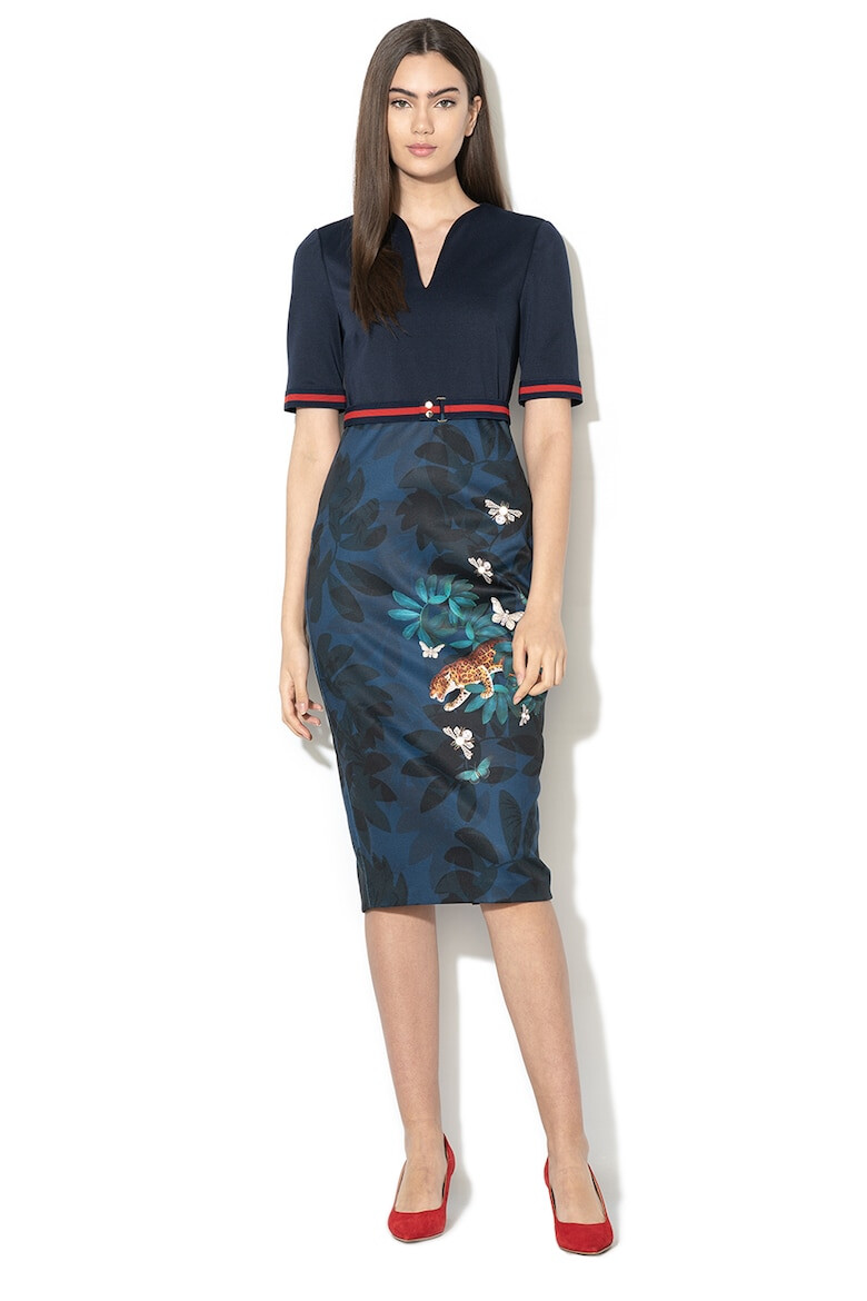 Ted Baker Rochie bodycon cu imprimeu tropical Yalila - Pled.ro