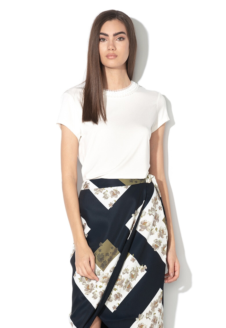 Ted Baker Tricou cu decolteu cu volane Jacii - Pled.ro