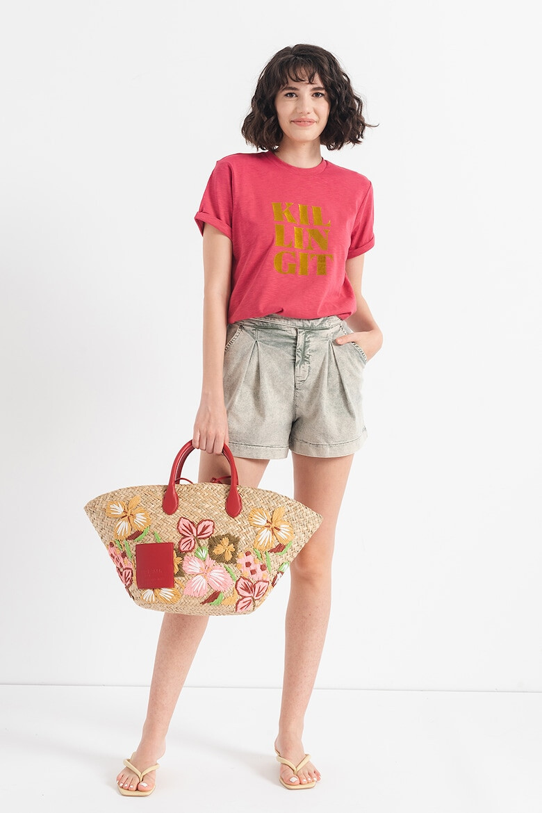 Ted Baker Tricou cu imprimeu text stralucitor Zafi - Pled.ro