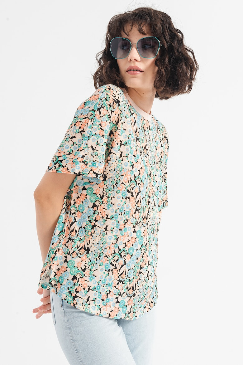 Ted Baker Tricou din amestec de in cu model floral Domela - Pled.ro