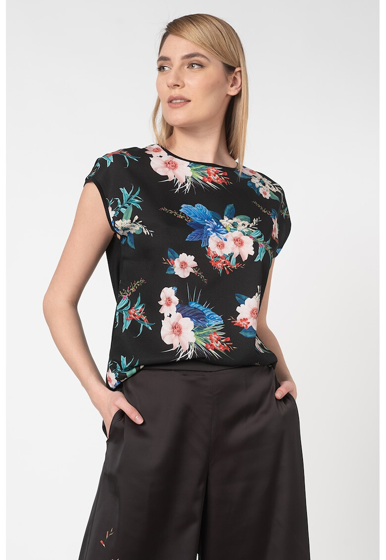 Ted Baker Tricou din amestec de lyocell cu imprimeu floral Sammer - Pled.ro