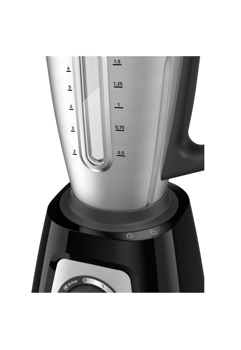 Tefal Blender EquInox 800 W capacitate recipient 1.5L tehnologie Air Cooling sistem Smart Lock 2 trepte viteza Negru/Inox - Pled.ro