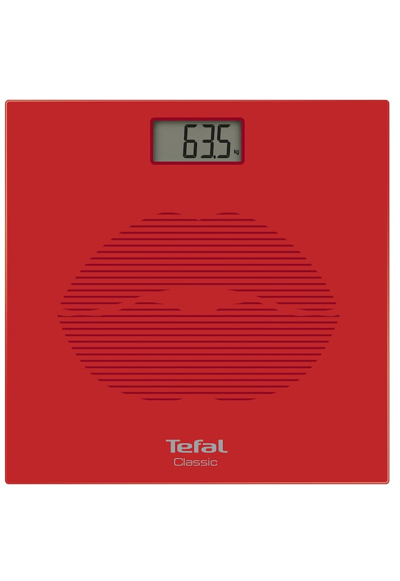 Tefal Cantar corporal Decor 160kg 100g Lcd 30x30cm Rosu/Abstract - Pled.ro