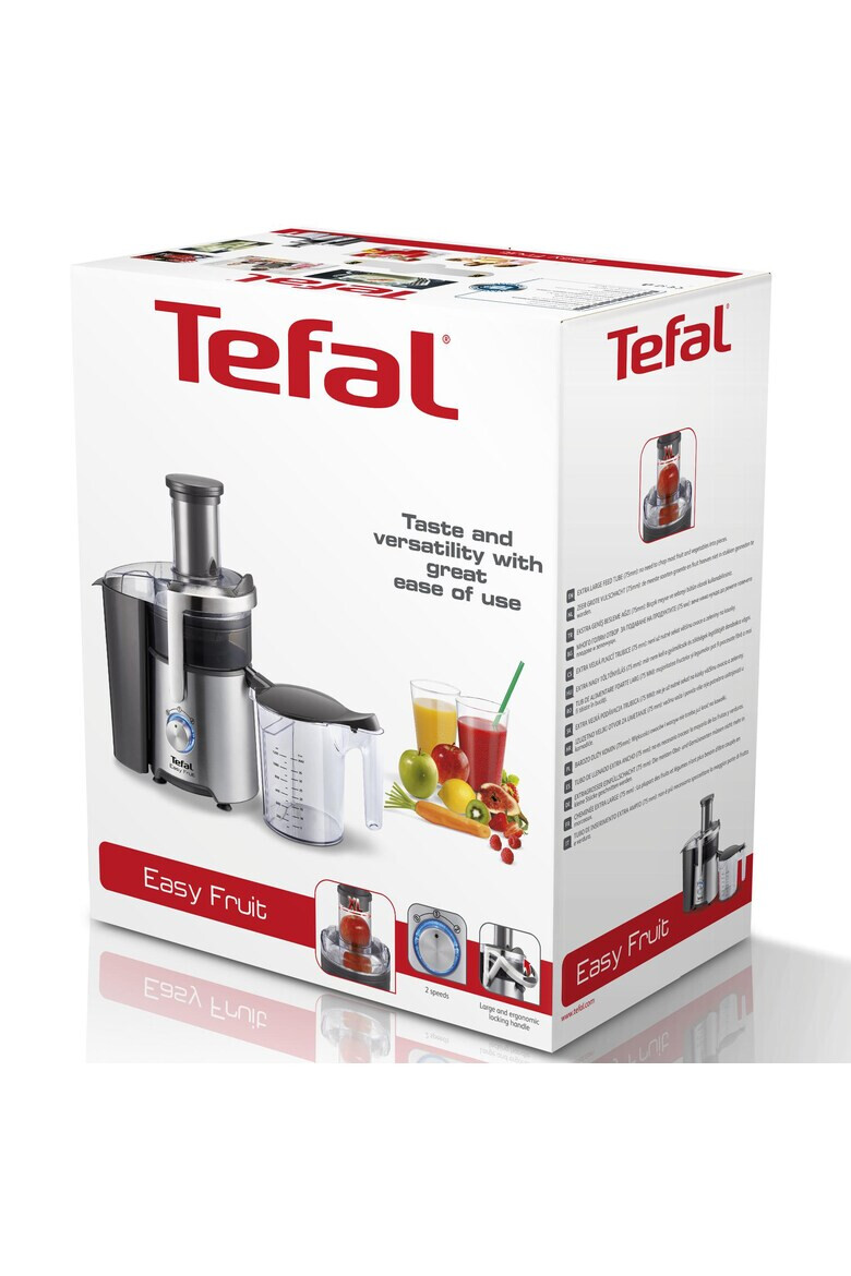 Tefal Storcator de fructe Easy Fruit 800W 2 viteze Recipient pulpa 2l Recipient suc 1.2l Inox / Negru - Pled.ro