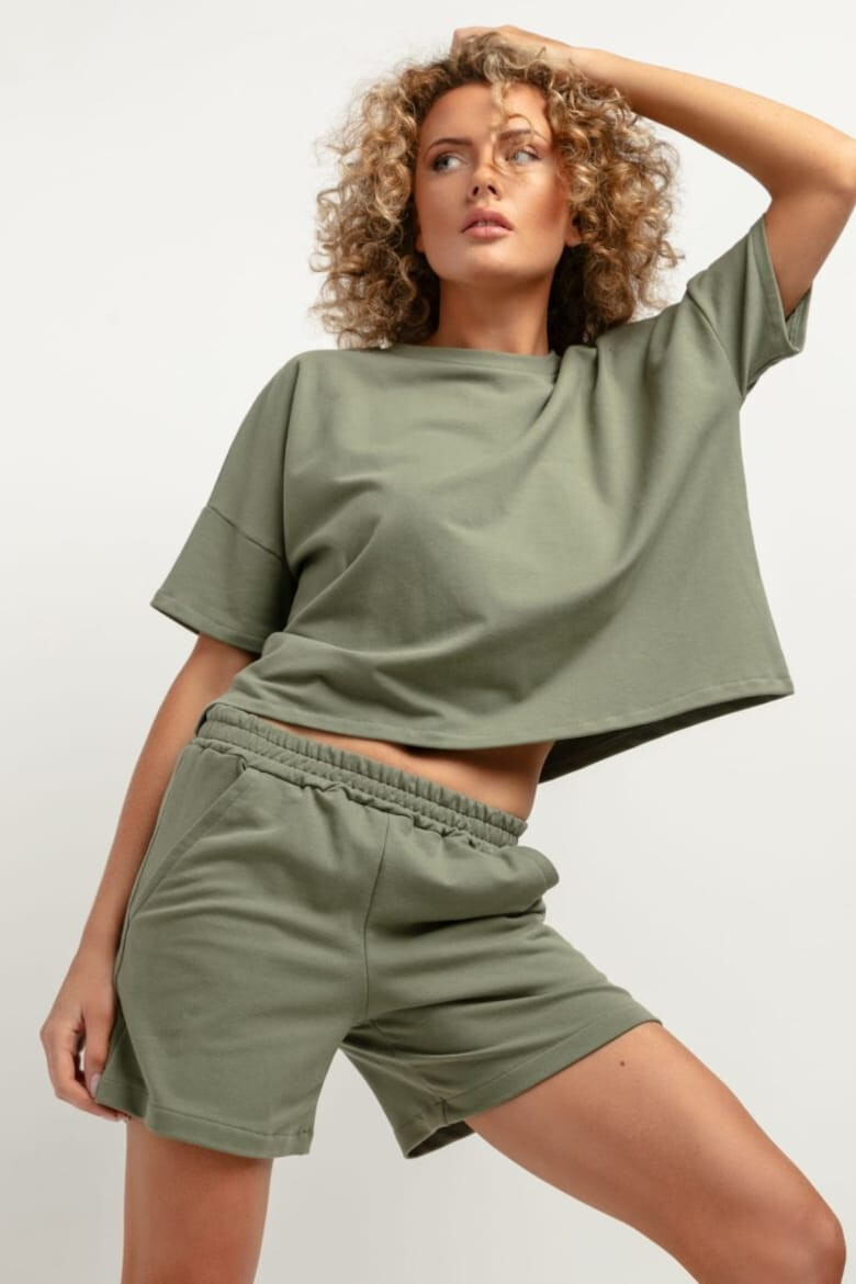 Tessita Tricou cu decolteu la baza gatului T386 verde - Pled.ro