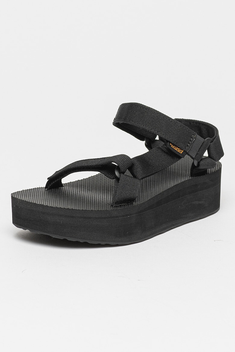 Teva Sandale wedge din material textil cu velcro Universal - Pled.ro