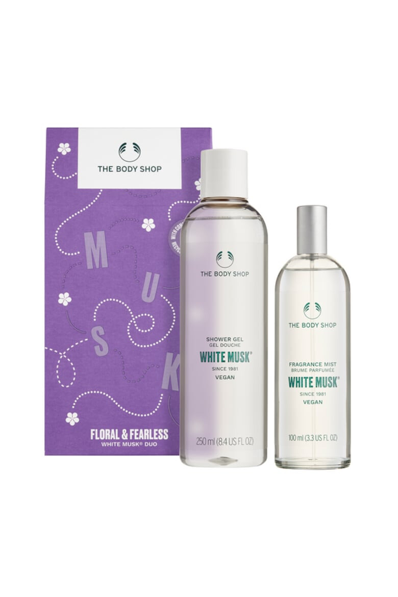 The Body Shop Set Floral & Fearless White Musk® Duo Gel pentru dus White Musk® 250ml+Spray pentru corp White Musk® 100ml - Pled.ro