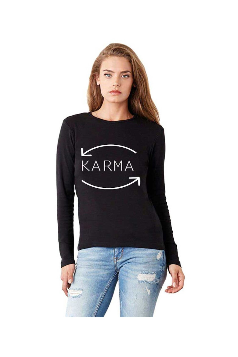 THEICONIC 888113392-Bluza dama neagra - Karma - Pled.ro