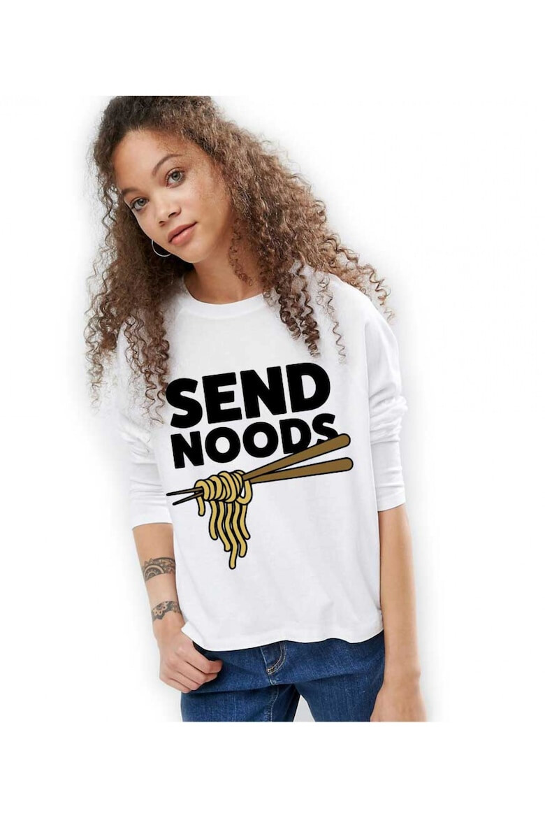 THEICONIC 888113403-Bluza dama alba - Send Noods - Pled.ro