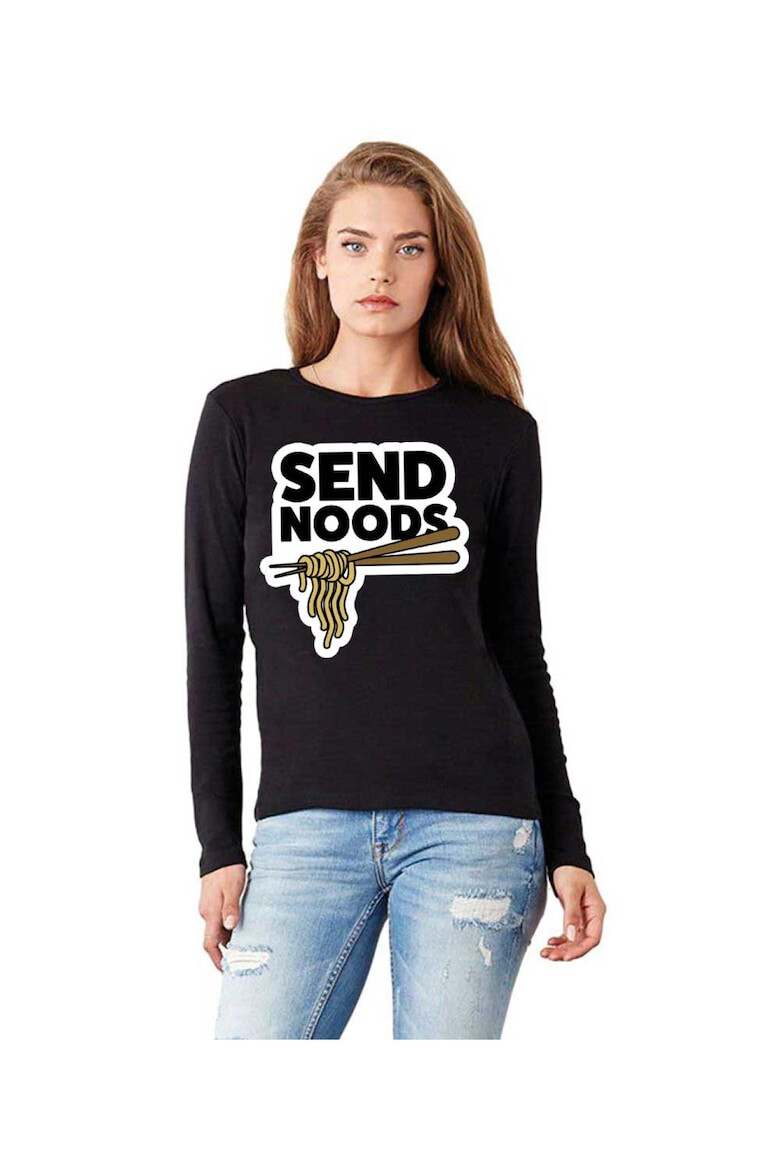 THEICONIC 888113404-Bluza dama neagra - Send Noods - Pled.ro