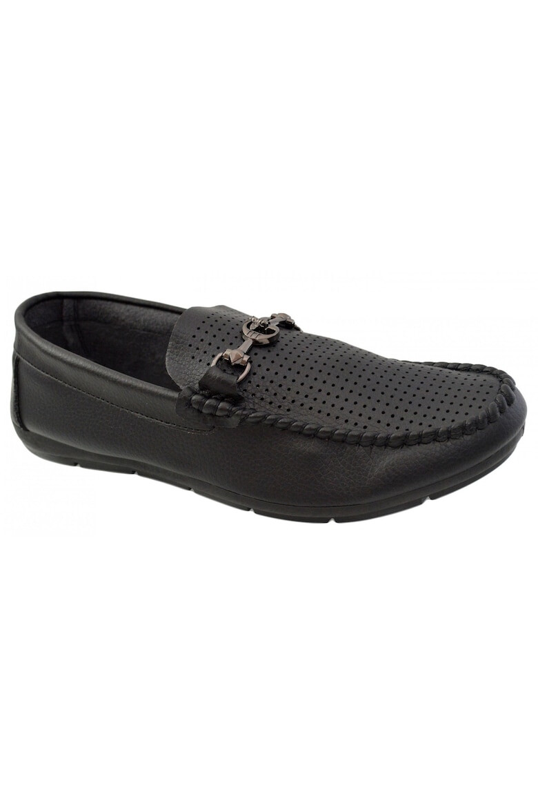 THEICONIC 888140232-Mocasini pentru Barbati Negri cu catarama si perforati - Corner - Pled.ro