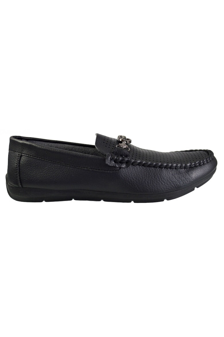 THEICONIC 888140232-Mocasini pentru Barbati Negri cu catarama si perforati - Corner - Pled.ro