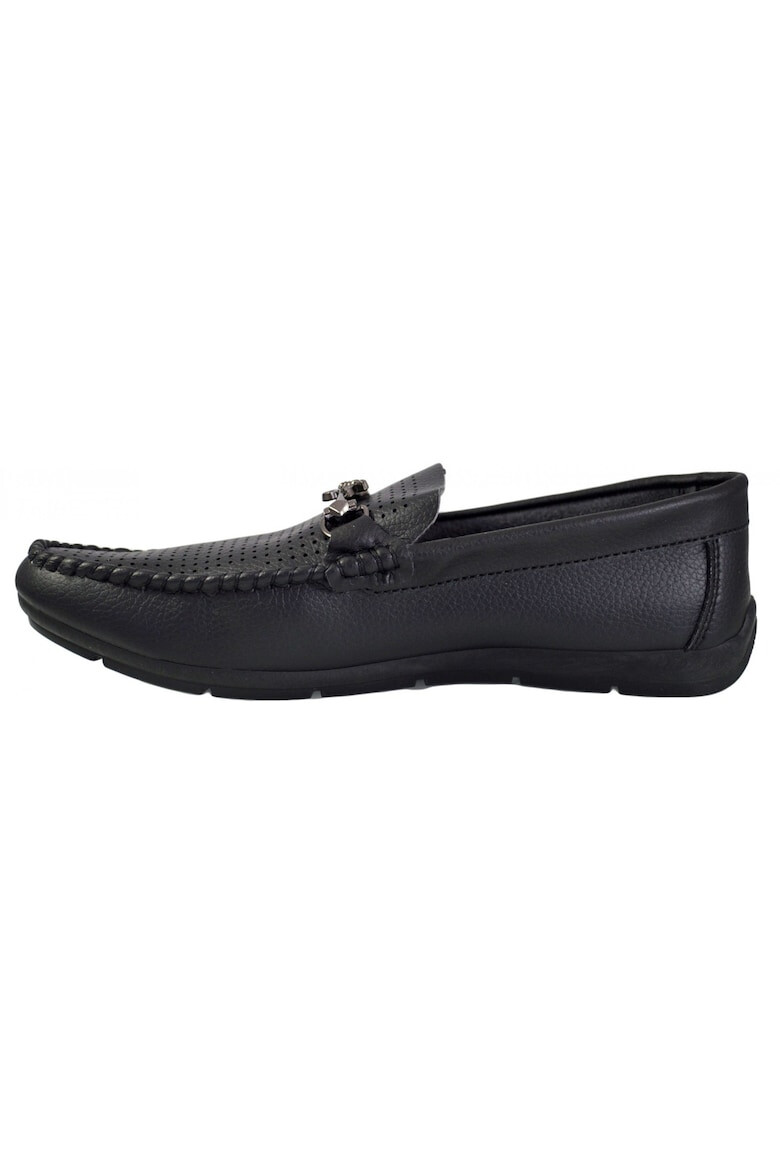 THEICONIC 888140232-Mocasini pentru Barbati Negri cu catarama si perforati - Corner - Pled.ro