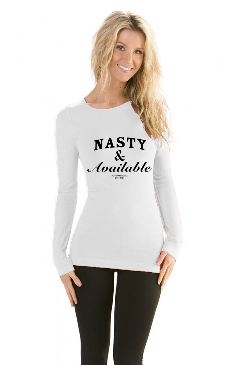 THEICONIC 88895360-Bluza Nasty & Available - Alb - Pled.ro