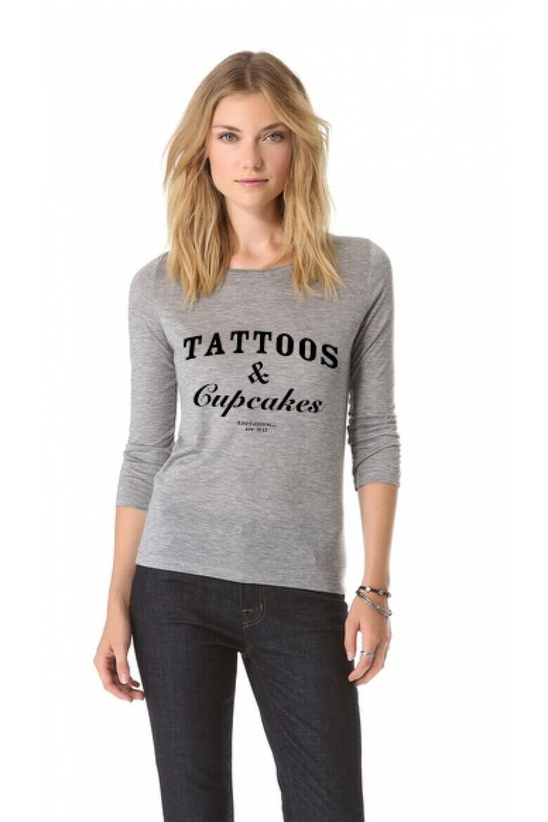 THEICONIC 88895381-Bluza Tattoos & Cupcakes - Gri - Pled.ro