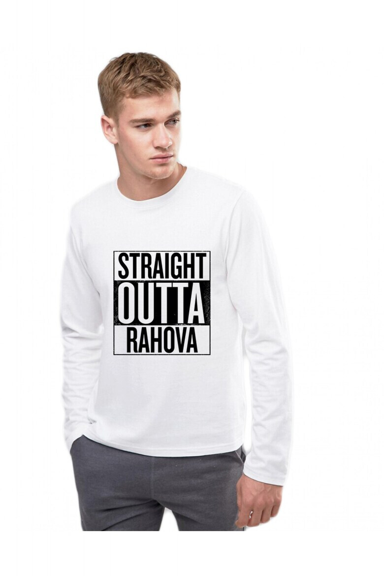 THEICONIC Bluza barbati alba - Straight Outta Rahova - Pled.ro