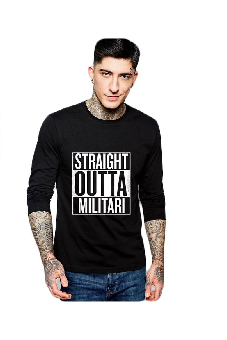 THEICONIC Bluza barbati neagra - Straight Outta Militari - Pled.ro