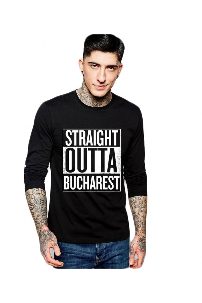 THEICONIC Bluza barbati - Straight Outta Bucuresti` - Pled.ro