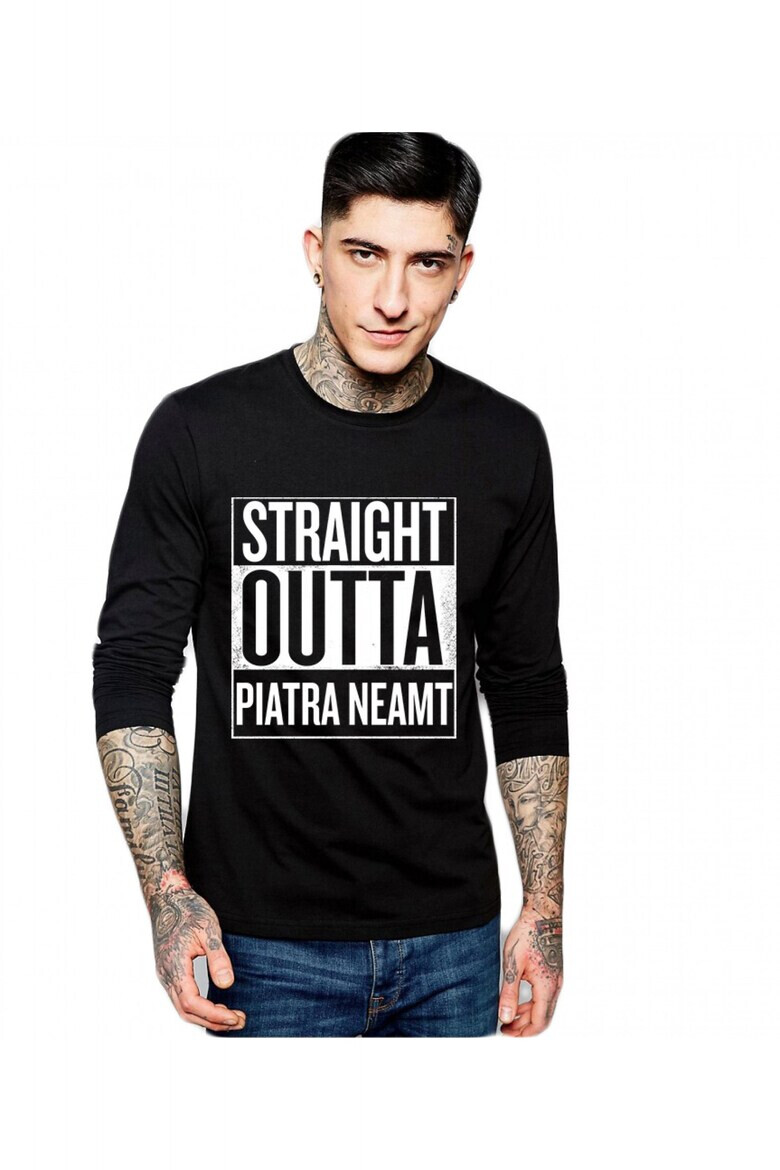 THEICONIC Bluza barbati - Straight Outta Piatra Neamt` - Pled.ro