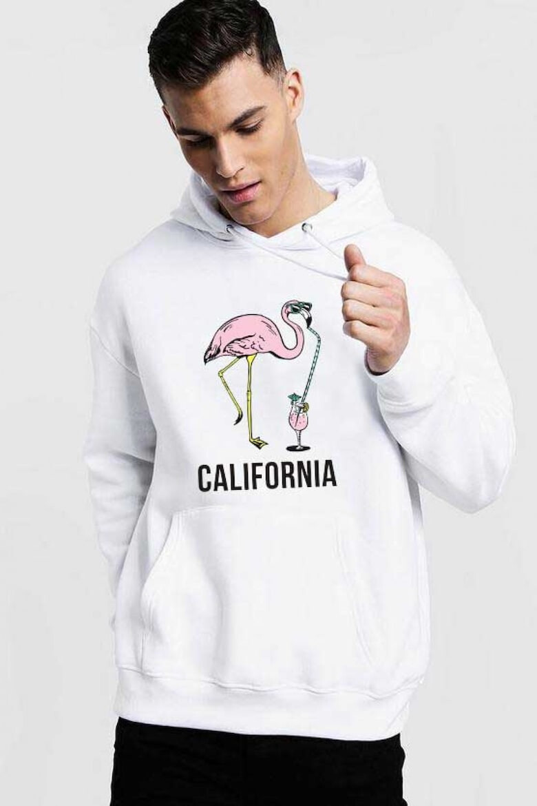 THEICONIC Hanorac Barbati Alb - California - Pled.ro