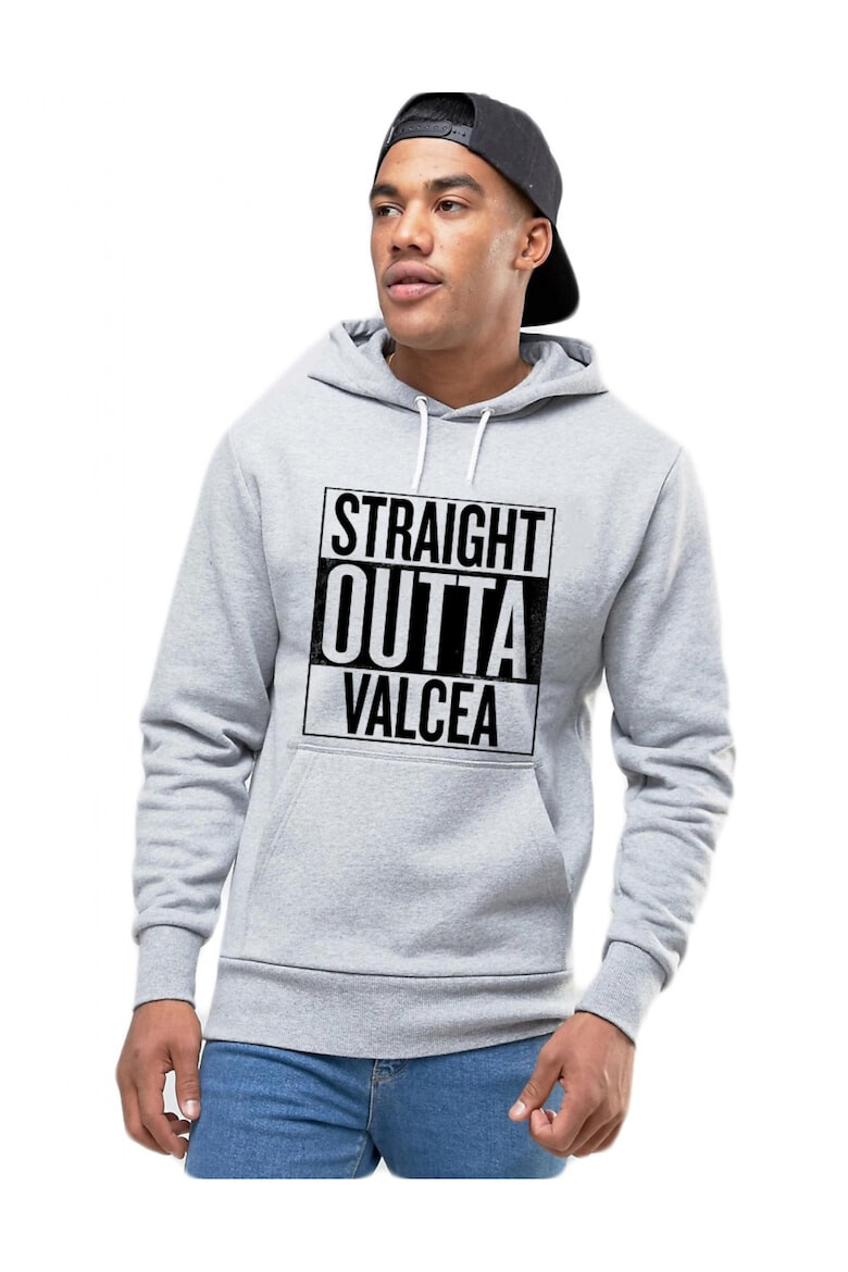 THEICONIC Hanorac Barbati Gri - Straight Outta Valcea - Pled.ro