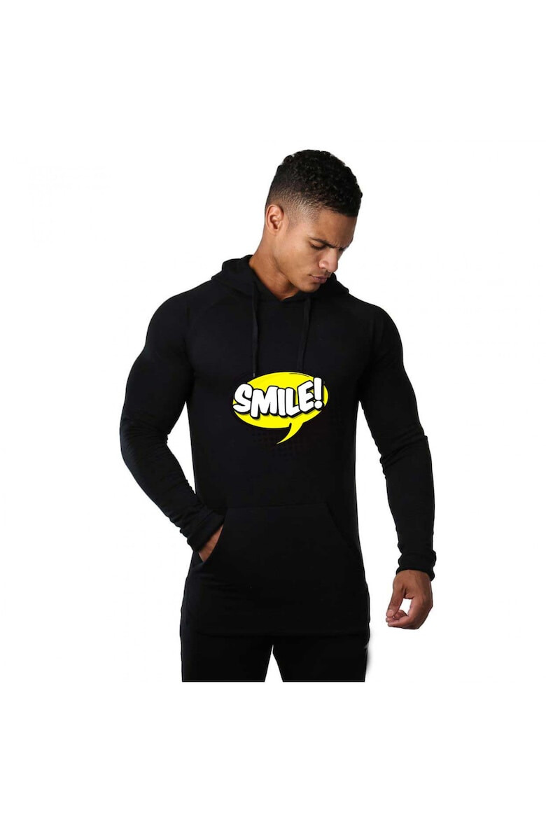 THEICONIC Hanorac Barbati Negru - Smile - Pled.ro