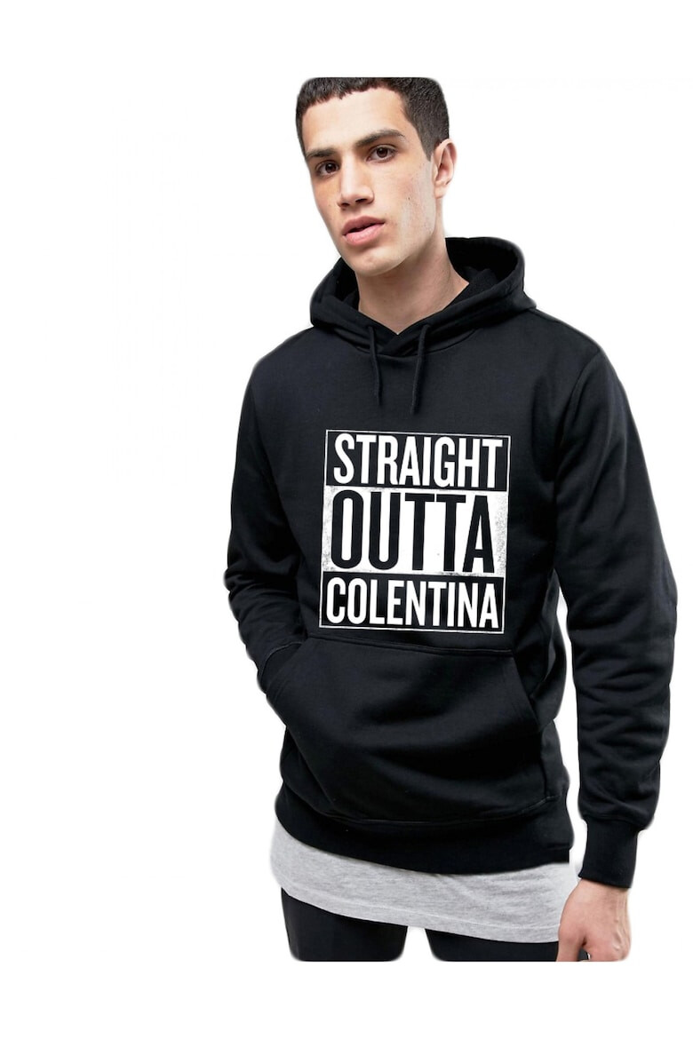 THEICONIC Hanorac Barbati Negru Straight Outta Colentina - Pled.ro