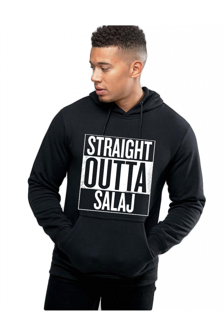 THEICONIC Hanorac Barbati Negru - Straight Outta Salaj - Pled.ro