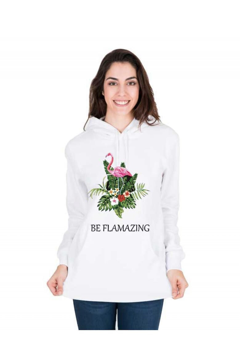 THEICONIC Hanorac dama alb - Be Flamazing - Pled.ro