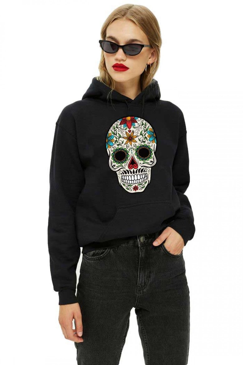 THEICONIC Hanorac dama negru - Sugar Skull - Pled.ro