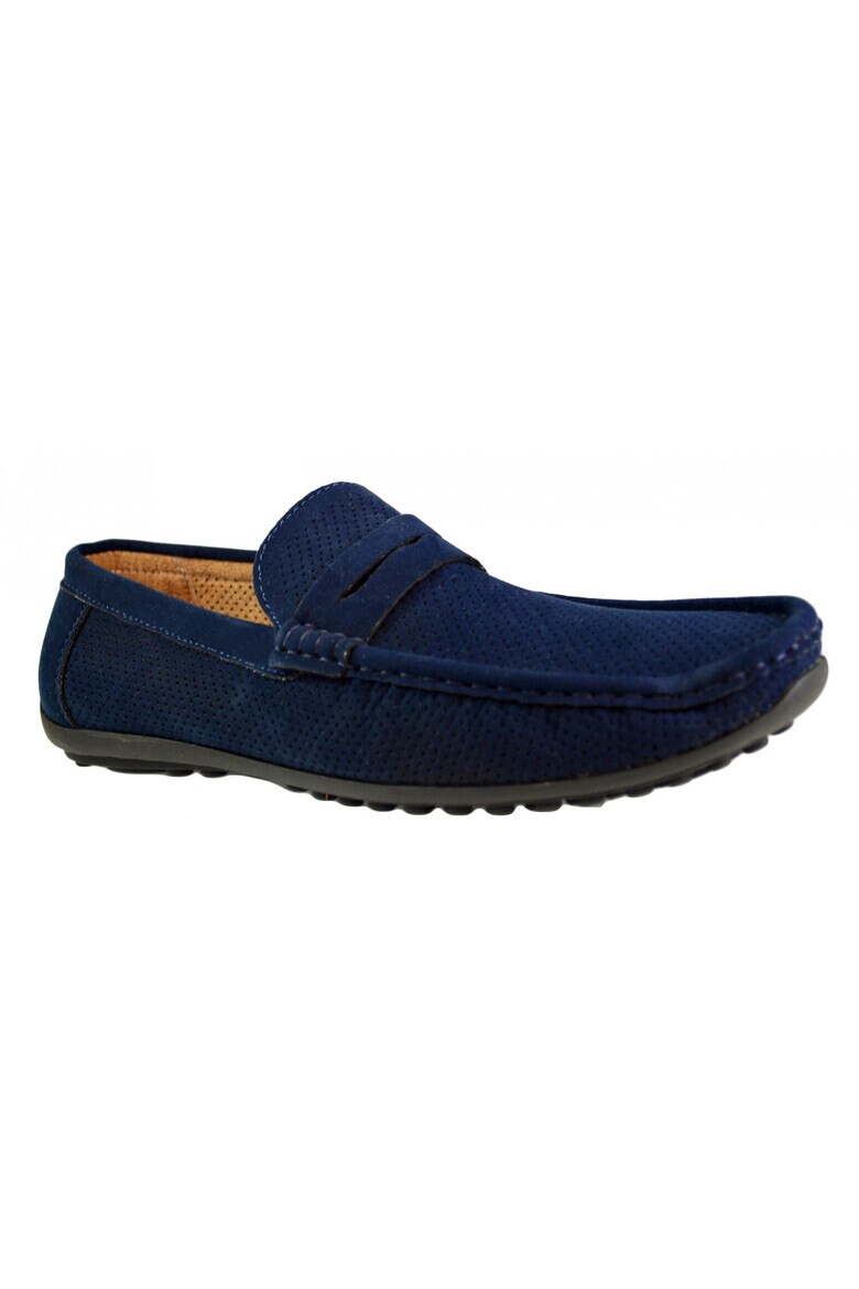 THEICONIC Mocasini Barbatesti Bleumarin Perforati din piele intoarsa Royal - Pled.ro