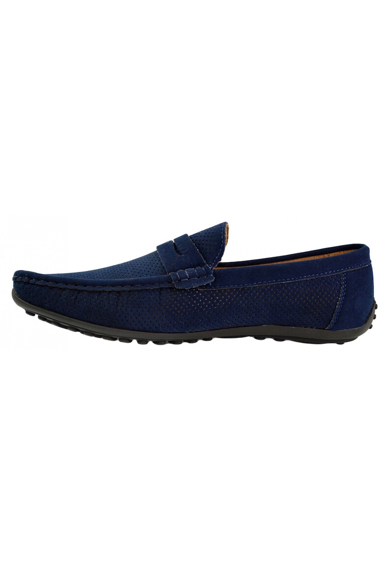 THEICONIC Mocasini Barbatesti Bleumarin Perforati din piele intoarsa Royal - Pled.ro