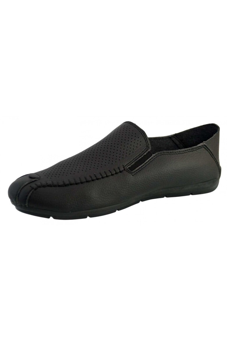 THEICONIC Mocasini Barbati Negru cu fermoar perforati - Corner - Pled.ro