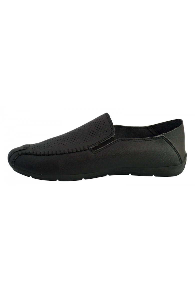 THEICONIC Mocasini Barbati Negru cu fermoar perforati - Corner - Pled.ro