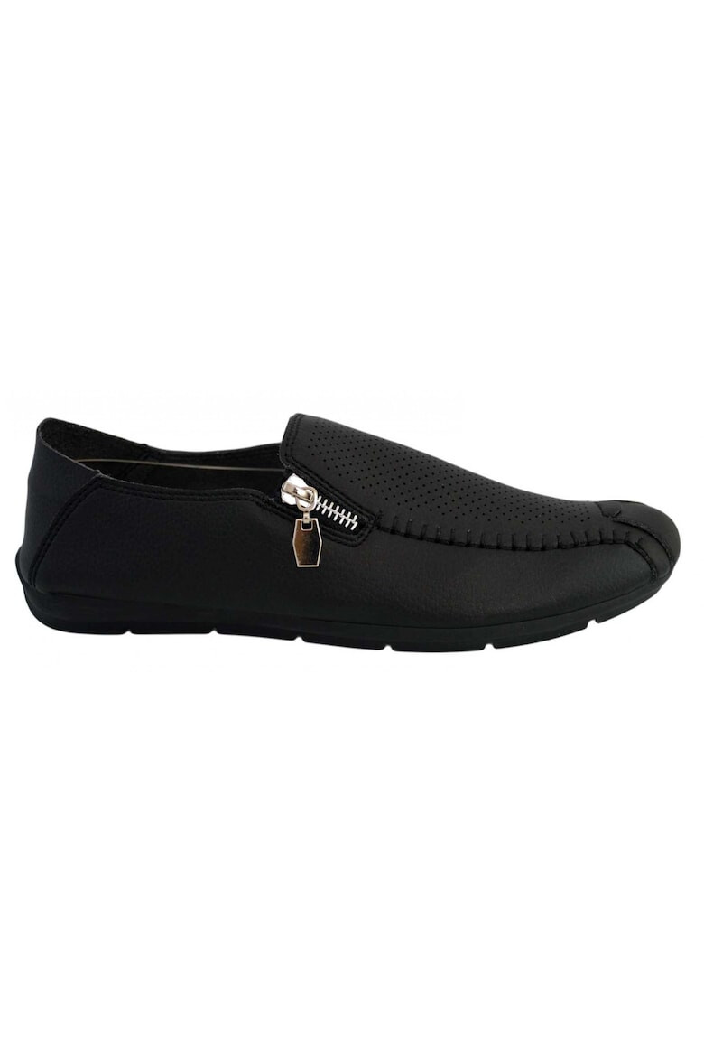 THEICONIC Mocasini Barbati Negru cu fermoar perforati - Corner - Pled.ro