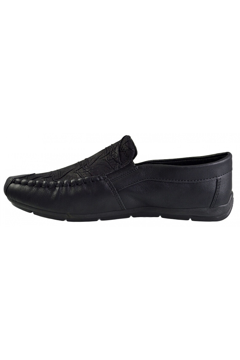 THEICONIC Mocasini Barbati negru model cu nervuri si fermoar - Corner1 - Pled.ro