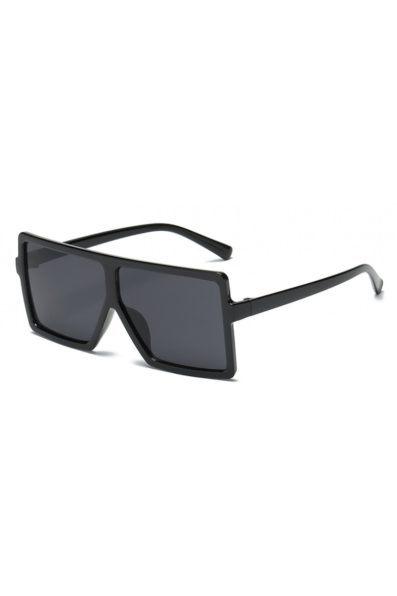 THEICONIC Ochelari de soare Rectangular Plat Supradimensionati Negru - Pled.ro