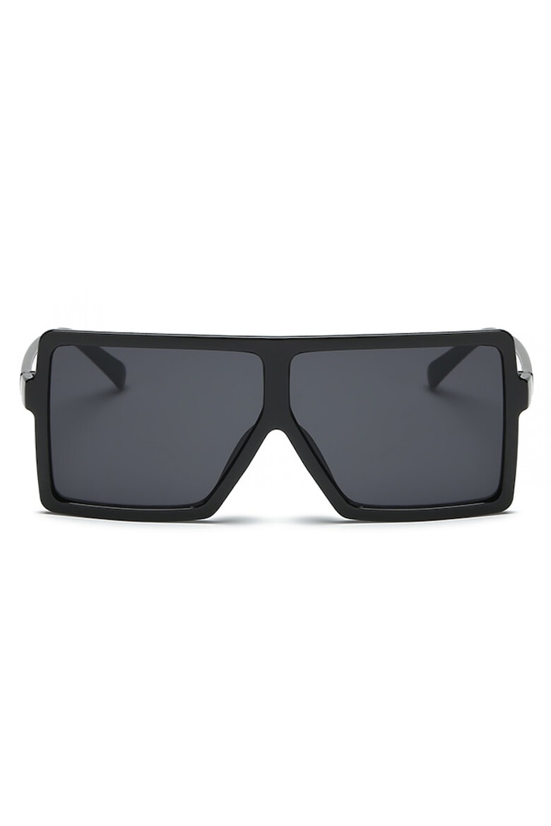 THEICONIC Ochelari de soare Rectangular Plat Supradimensionati Negru - Pled.ro