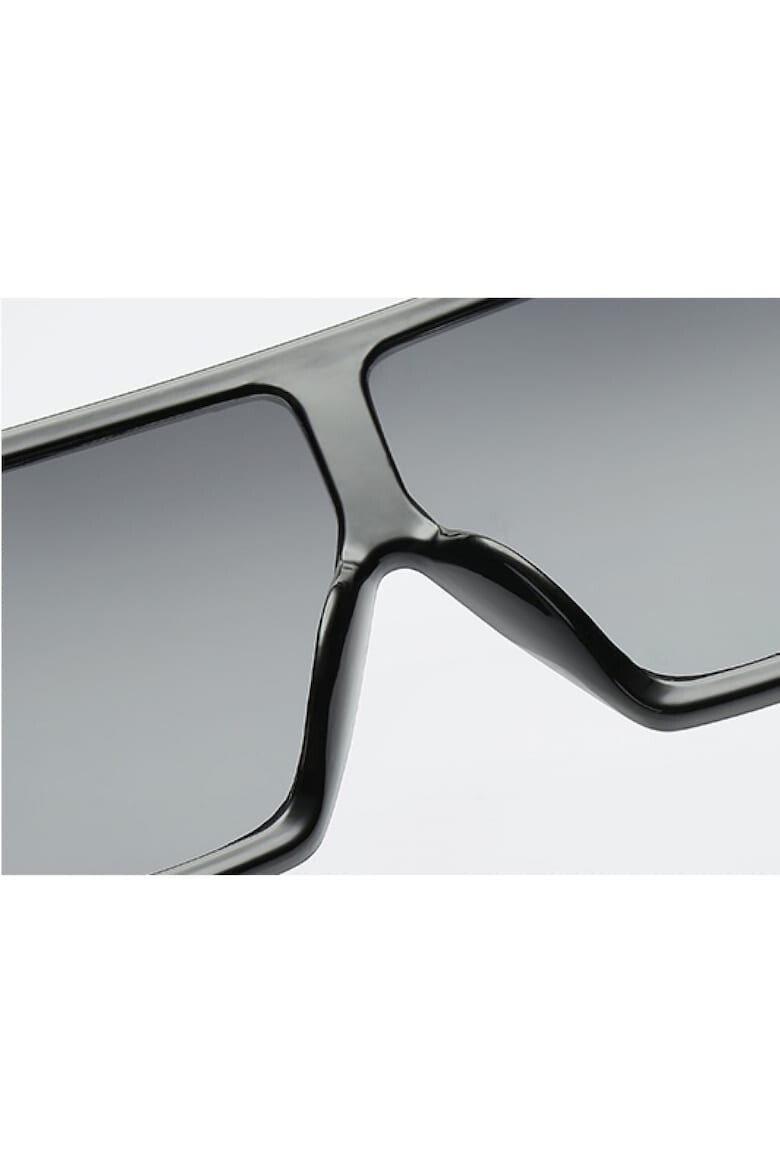 THEICONIC Ochelari de soare Rectangular Plat Supradimensionati Negru - Pled.ro