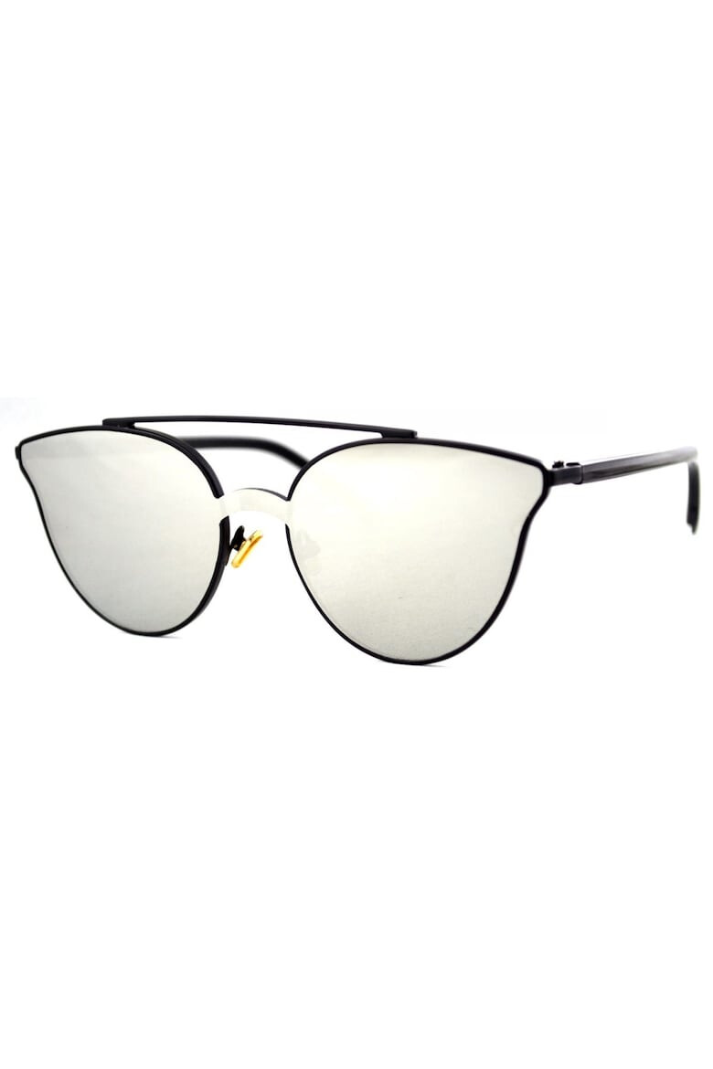 THEICONIC Ochelari de soare Unisex Ochi de Pisica Cat eye Oglinda Argintiu - Negru - Pled.ro