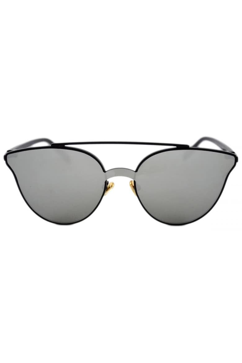 THEICONIC Ochelari de soare Unisex Ochi de Pisica Cat eye Oglinda Argintiu - Negru - Pled.ro