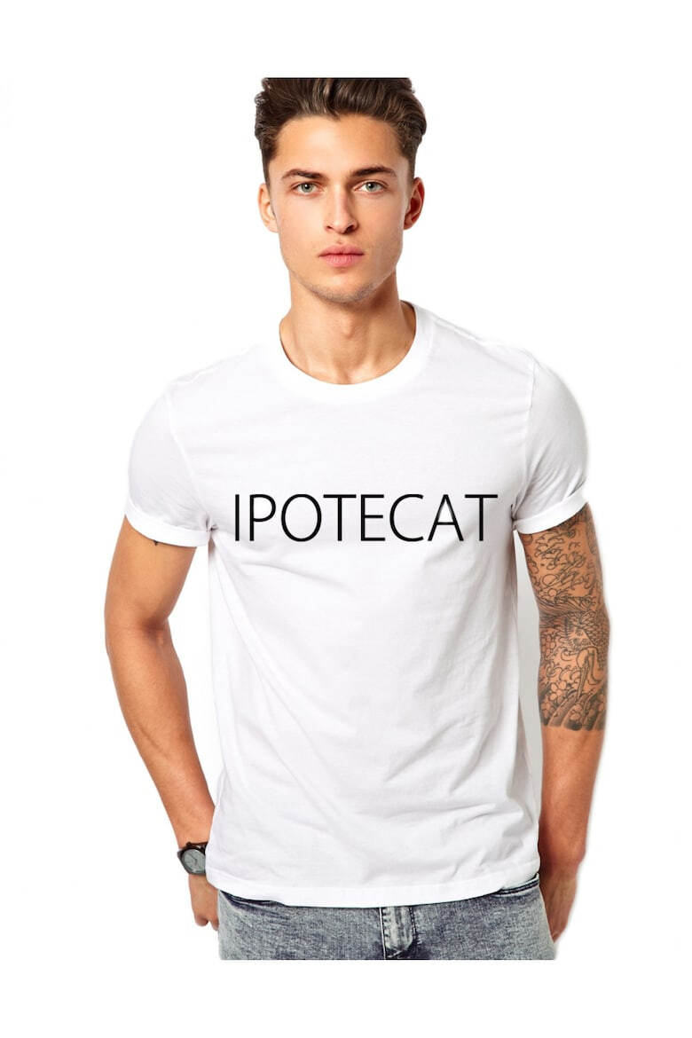 THEICONIC Tricou alb barbati - Ipotecat - Pled.ro