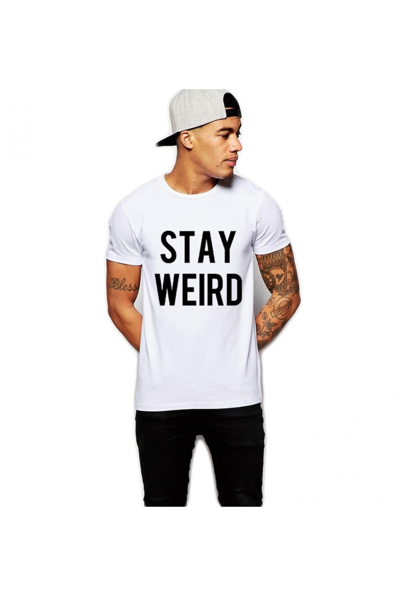 THEICONIC Tricou alb barbati - Stay Wired - Pled.ro