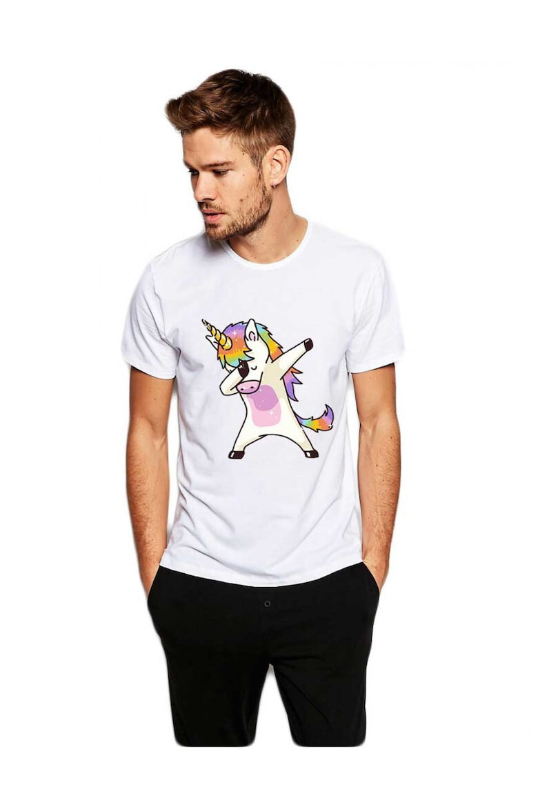 THEICONIC Tricou barbati alb - Cool Unicorn - Pled.ro