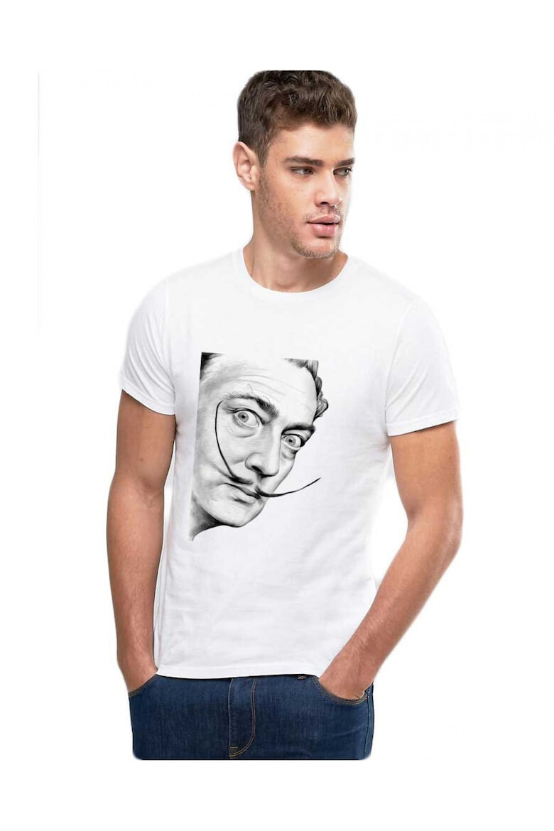 THEICONIC Tricou barbati alb - Dali - Portret - Pled.ro