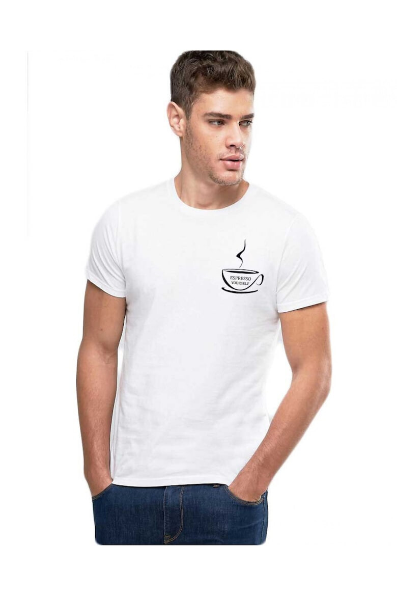 THEICONIC Tricou barbati alb - Espresso Yourself II - Pled.ro